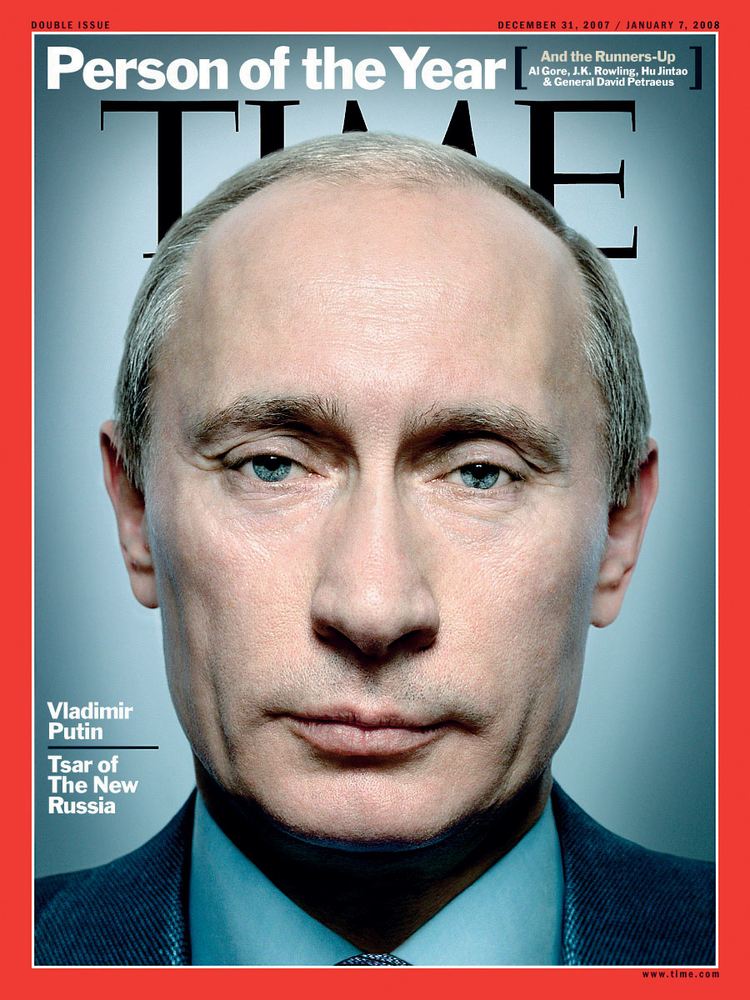 W 2007 roku magazyn "Time" ogłosił rosyjskiego przywódcę Władimira Putina - Człowiekiem Roku. Konieczny był wywiad i doskonałe portretowe zdjęcie utytułowanego fotografa. (fot. Platon Antoniou)