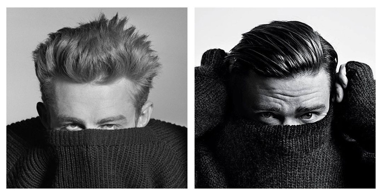 Po lewej: James Dean, fot. Phil Stern (1955 r.)



Po prawej: Justin Timberlake, fot. Hedi Slimane dla NY Times T (2013 r.)